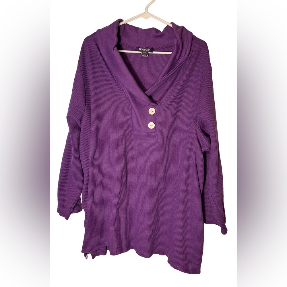 Roaman's Rich Purple Knit Top